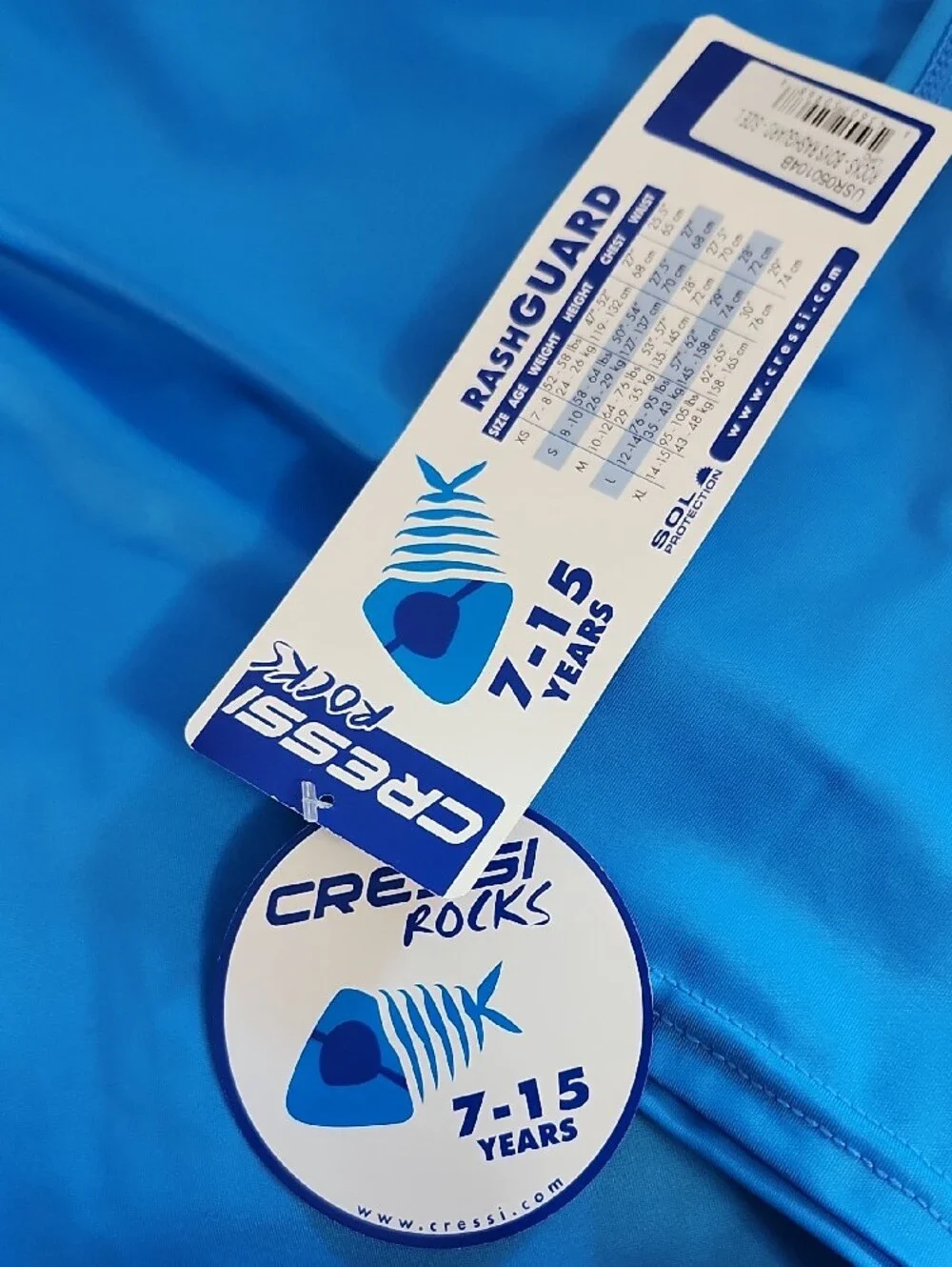 Cressi Blue & Navy Rash Guard - Picture 3 of 7